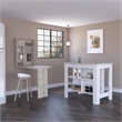 Pemberly Row 2 Piece Kitchen Set with Foldable Table in Multi-Color
