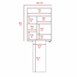 Pemberly Row 2 Piece Kitchen Set with Foldable Table in Multi-Color