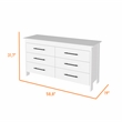 Pemberly Row 2 Piece Bedroom Set with Armoire and Dresser in White