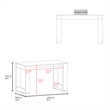 Pemberly Row Simple Writing Computer Desk Engineered Wood in White