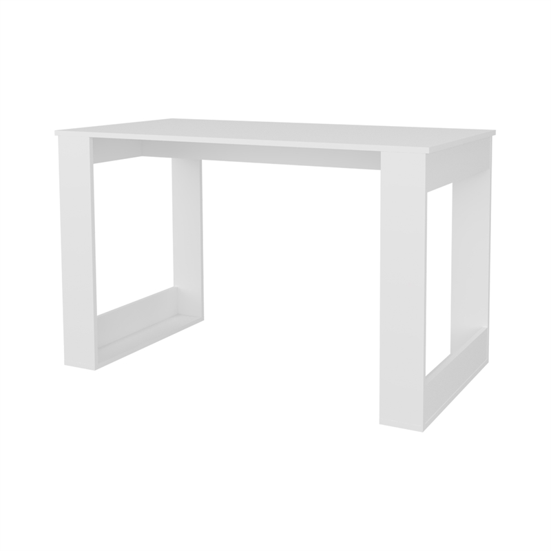 Pemberly Row Simple Writing Computer Desk Engineered Wood in White