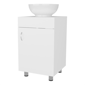 Pemberly Row Bathroom Vanity with Integrated Sink Engineered Wood in White