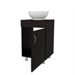 Pemberly Row Bathroom Vanity with Integrated Sink Engineered Wood in Wengue