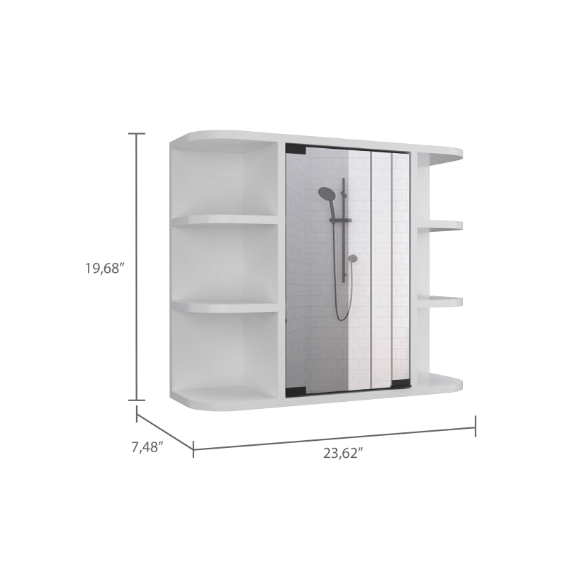 Pemberly Row 2 Piece Bathroom Set with Vanity and Medicine Cabinet in White