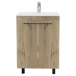 Pemberly Row 2 Piece Bathroom Set with Medicine Cabinet in Light Oak