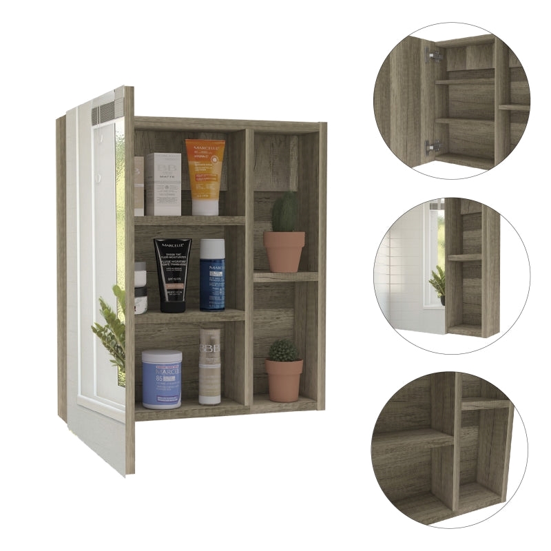 Pemberly Row 2 Piece Bathroom Set with Medicine Cabinet in Light Oak