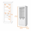 Pemberly Row Bar Cabinet with 5 Shelves Engineered Wood in White
