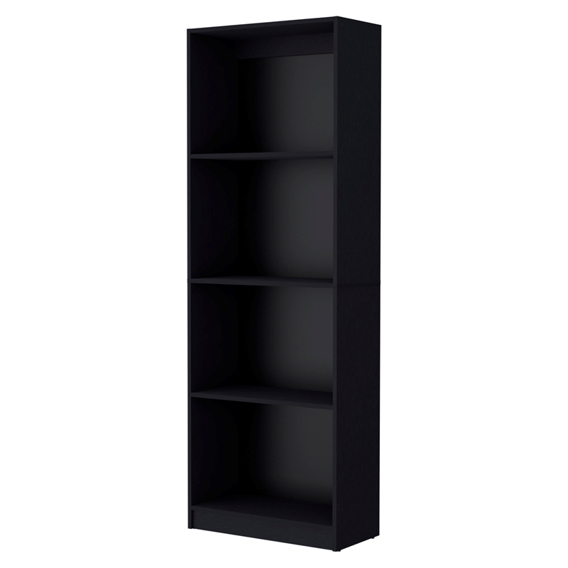 Pemberly Row 2 Piece Living Room Set with 2 Door Bookcase in Black
