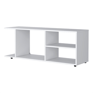 Pemberly Row TV Rack with Open Storage Engineered Wood in White