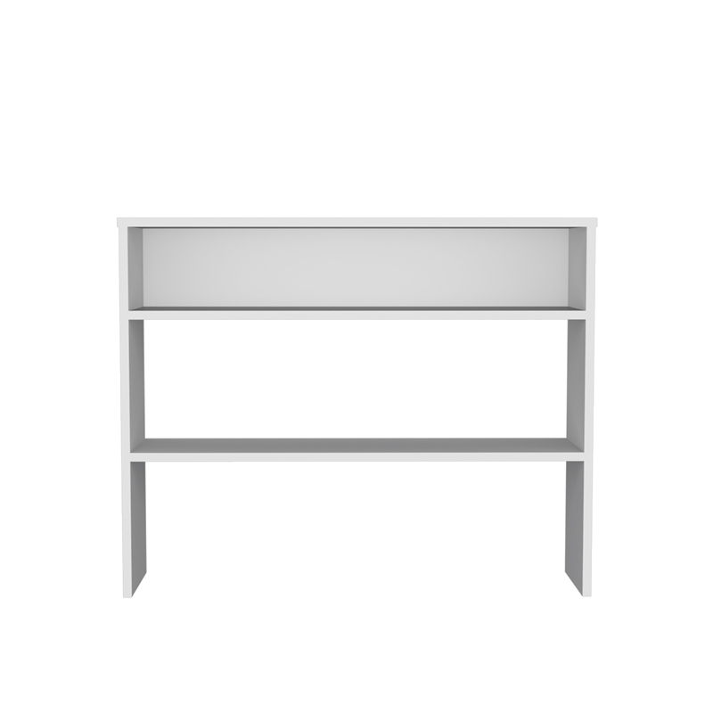 Pemberly Row Console Table with Open Storage Engineered Wood in White