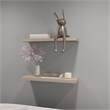 Pemberly Row Floating Wall Shelf Set of 2 Engineered Wood in Taupe