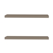 Pemberly Row Floating Wall Shelf Set of 2 Engineered Wood in Taupe