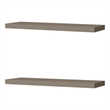 Pemberly Row Floating Wall Shelf Set of 2 Engineered Wood in Taupe
