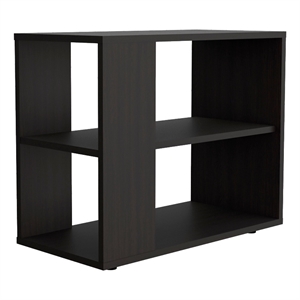 Pemberly Row Side Table with Open Storage Engineered Wood in Black