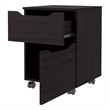 Pemberly Row Nightstand with 1 Door and 1 Drawer Engineered Wood in Wengue