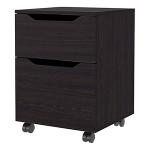 Pemberly Row Nightstand with 1 Door and 1 Drawer Engineered Wood in Wengue