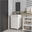 Pemberly Row Bathroom Cabinet with 2 Doors and Mirror in White