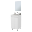 Pemberly Row Bathroom Cabinet with 2 Doors and Mirror in White