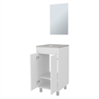 Pemberly Row Bathroom Cabinet with 2 Doors and Mirror in White