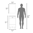 Pemberly Row Bathroom Cabinet with 2 Doors and Mirror in White