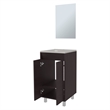 Pemberly Row Bathroom Cabinet with 2 Doors and Mirror in Wengue