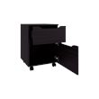 Pemberly Row Set of 2 Nightstands with Drawer and Shelf in Wenge