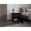 Pemberly Row Set of 2 Nightstands with Drawer and Shelf in Wenge