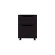 Pemberly Row Set of 2 Nightstands with Drawer and Shelf in Wenge