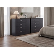 Pemberly Row Set of 2 Dressers with 4 Drawers and Side Door in Brown