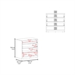 Pemberly Row Set of 2 Dressers with 3 Drawers and Open Shelf in Multi-Color