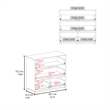 Pemberly Row Set of 2 Dressers with 4 Drawers Engineered Wood in White