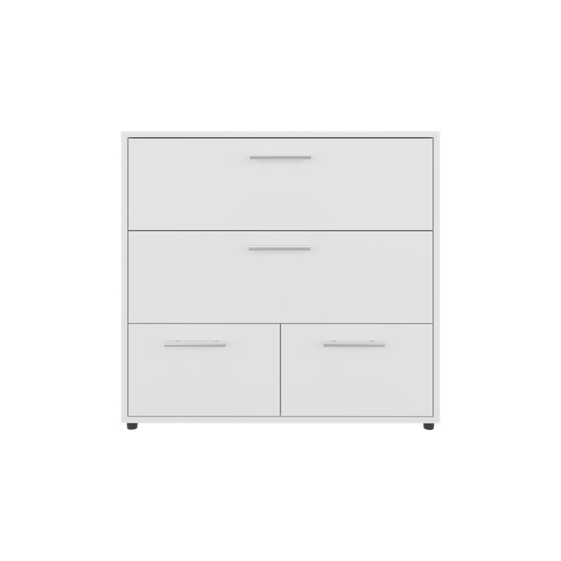 Pemberly Row Set of 2 Dressers with 4 Drawers Engineered Wood in White