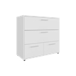 Pemberly Row Set of 2 Dressers with 4 Drawers Engineered Wood in White