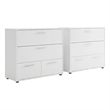 Pemberly Row Set of 2 Dressers with 4 Drawers Engineered Wood in White
