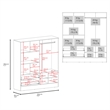 Pemberly Row Wardrobe with 4 Doors and 2 Mirror Panels in White