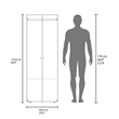 Pemberly Row Tall Wardrobe with 2 Doors and 4 Shelves in Wenge