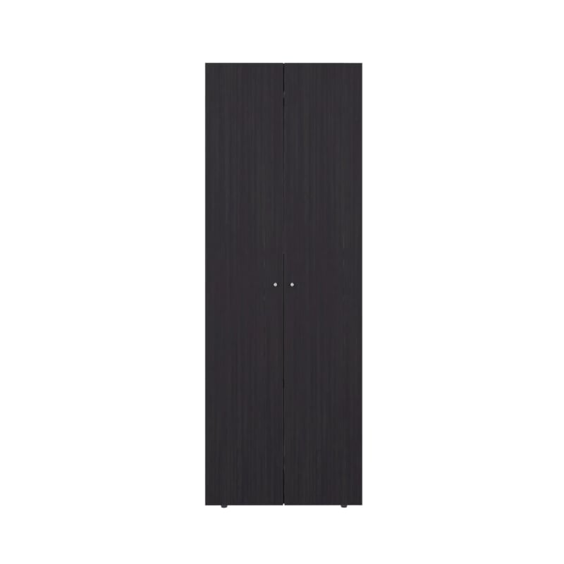 Pemberly Row Tall Wardrobe with 2 Doors and 4 Shelves in Wenge