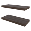Pemberly Row Floating Wall Shelf Set of 2 Engineered Wood in Sienna Oak