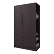 Pemberly Row Bedroom Wardrobe with 3 Doors and 1 Drawer in Wenge