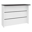 Pemberly Row Kitchen Island with Storage Engineered Wood in White/Black