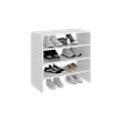 Pemberly Row Modern Shoe Rack with Open Shelves in Engineered Wood