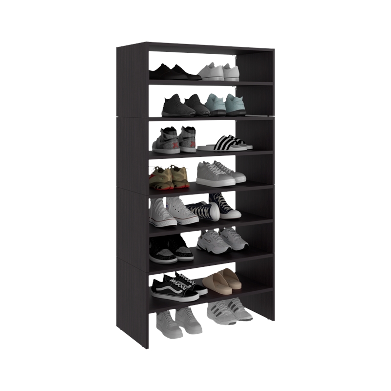 Pemberly Row 54.3 Inch Modern Multi-Tier Shoe Rack in Engineered Wood