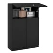Pemberly Row Contemporary Minimalist Wardrobe for Bedrooms in Wenge