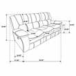 Pemberly Row 3-Piece Reclining Sofa Set with Glider in White Faux Leather