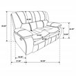 Pemberly Row 3-Piece Reclining Sofa Set with Glider in White Faux Leather