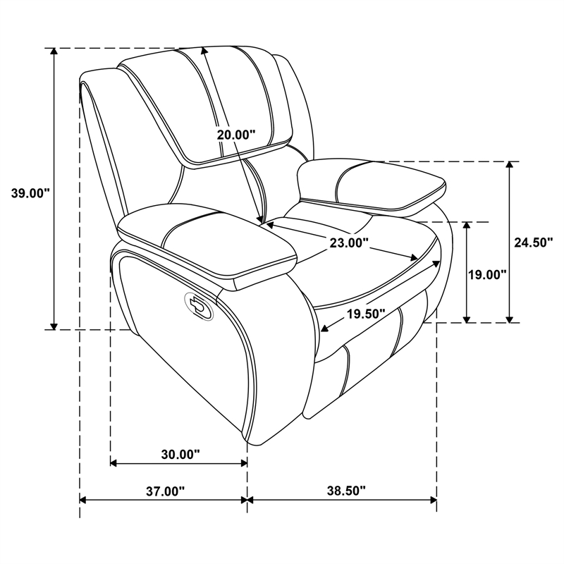Pemberly Row 3-Piece Reclining Sofa Set with Glider in White Faux Leather