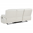 Pemberly Row 3-Piece Reclining Sofa Set with Glider in White Faux Leather