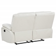 Pemberly Row 3-Piece Reclining Sofa Set with Glider in White Faux Leather