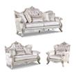 Pemberly Row 3-Pc Traditional Living Room Sofa Set in Off White