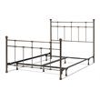 Pemberly Row Full-Size Decorative Metal Bed in Dark Hammered Bronze